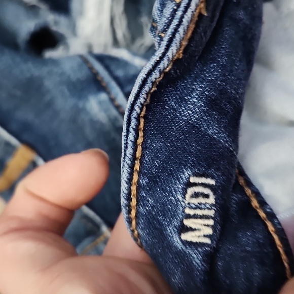 AMERICAN Eagle Outfitters Denim Distressed Shorts size 4 - Picture 4 of 5